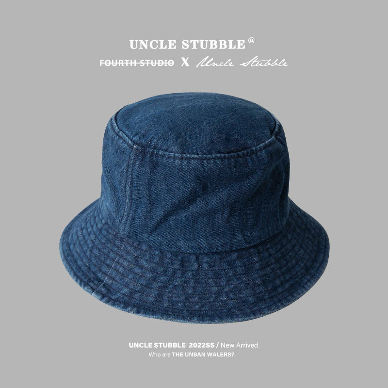 Korean Denim Fisherman Hat For Men With Large Brim To Show Face For Little Girls With Empty Top To Cover Basin Hat Korean Version Versatile Couple Hat