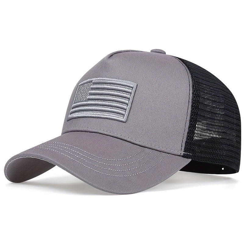 🔥Embroidered USA Flag Mesh Cap