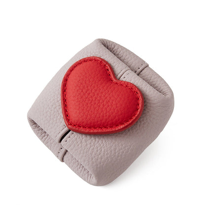 ❤️ 40% Off👛Top-Grain Leather Mini Wallet with a Hint of Heart💝