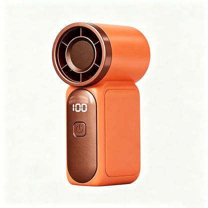 💨Mini Handheld Fan with LED Display –👍5-Speed Turbo Pocket size Fan.✨USB Rechargeable, High-Speed Cooling for Travel & Makeup. Perfect  Gift.  Portable Refrigeration