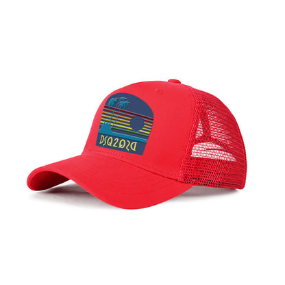 ☀️Vintage Sunset Mesh Trucker Hat – Breathable Adjustable Snapback Cap