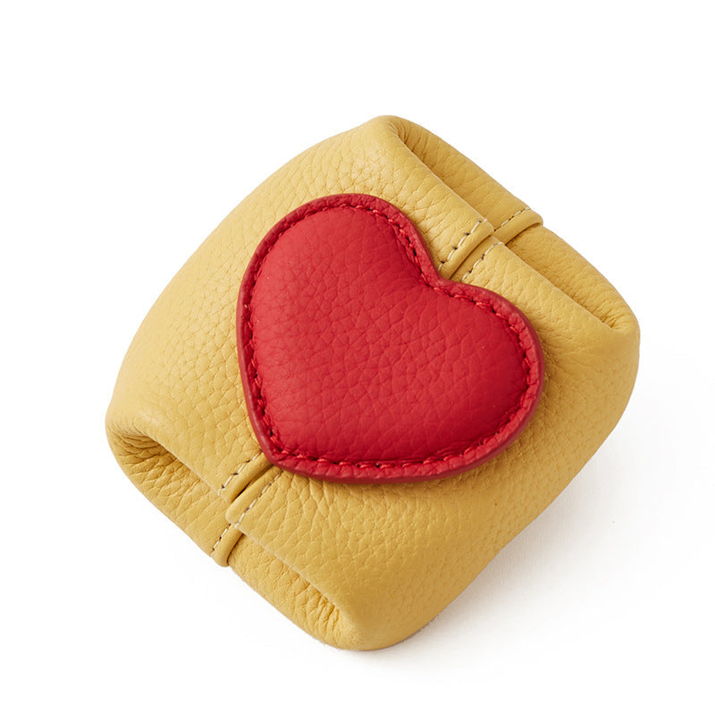 ❤️ 40% Off👛Top-Grain Leather Mini Wallet with a Hint of Heart💝