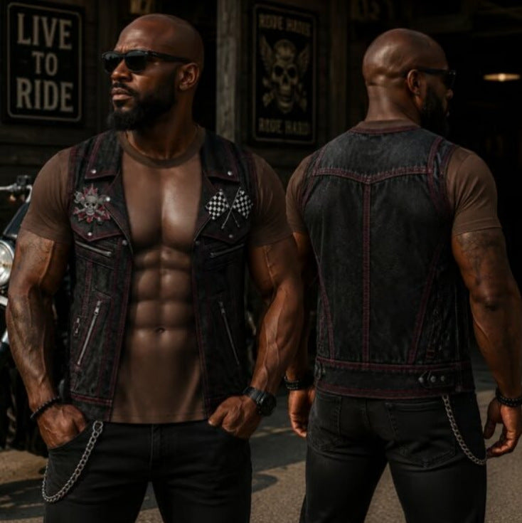 Men's Funny Fake Muscle Print T-Shirt