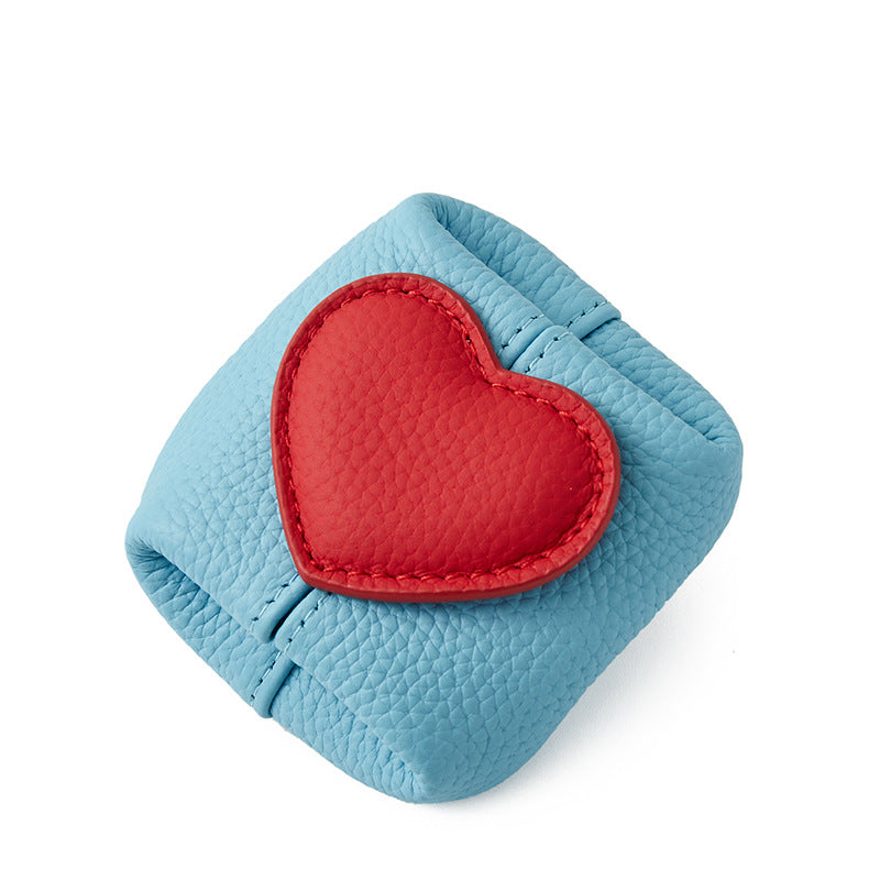 ❤️ 40% Off👛Top-Grain Leather Mini Wallet with a Hint of Heart💝
