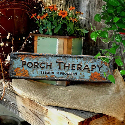 🏝️Country-style "Porch Healing" Metal Sign