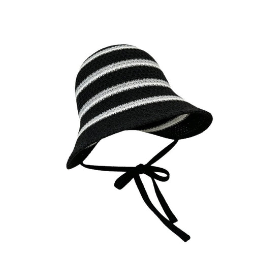 ⏰ 30% OFF – Limited Time Only✨Women's Striped Knit Hollow-Out Sun Hat