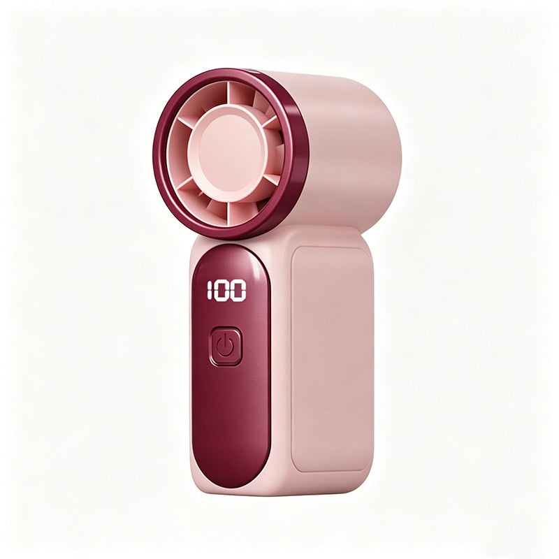 💨Mini Handheld Fan with LED Display –👍5-Speed Turbo Pocket size Fan.✨USB Rechargeable, High-Speed Cooling for Travel & Makeup. Perfect  Gift.  Portable Refrigeration