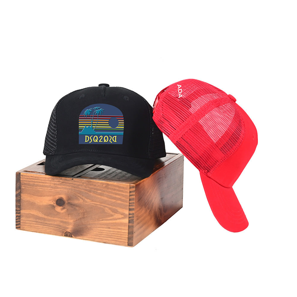 ☀️Vintage Sunset Mesh Trucker Hat – Breathable Adjustable Snapback Cap