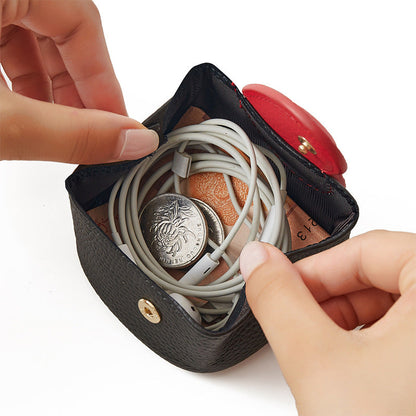 ❤️ 40% Off👛Top-Grain Leather Mini Wallet with a Hint of Heart💝
