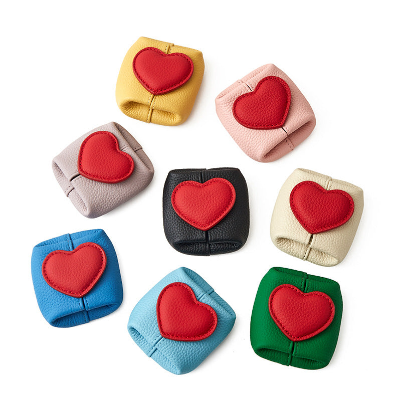 ❤️ 40% Off👛Top-Grain Leather Mini Wallet with a Hint of Heart💝
