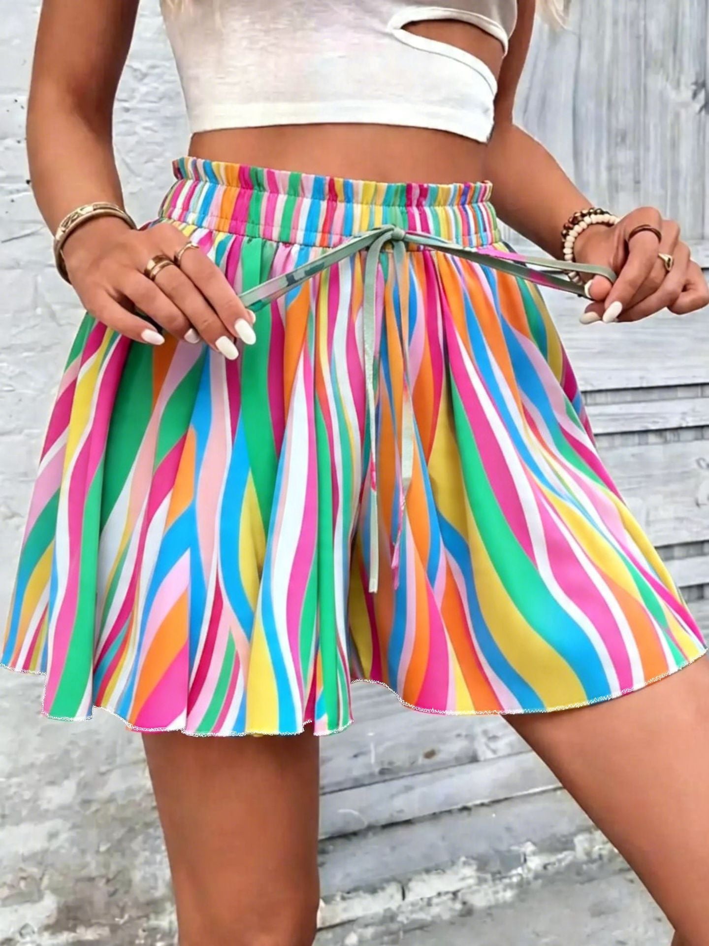 💃Women's Bohemian Print High-Waist Shorts🏖️