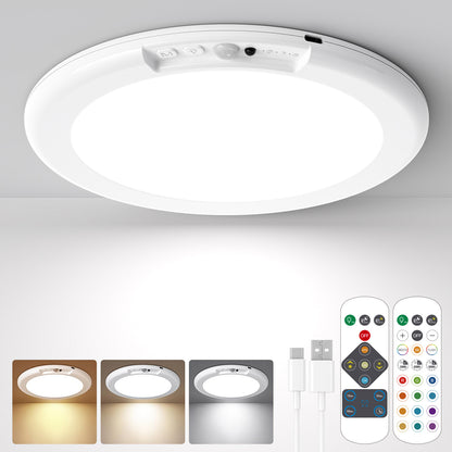 Magnetic Ceiling Light With Motion Sensor And Remote Control