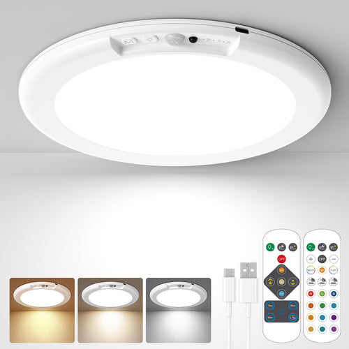 Magnetic Ceiling Light With Motion Sensor And Remote Control