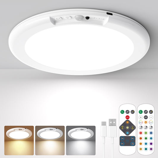 Magnetic Ceiling Light With Motion Sensor And Remote Control