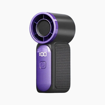💨Mini Handheld Fan with LED Display –👍5-Speed Turbo Pocket size Fan.✨USB Rechargeable, High-Speed Cooling for Travel & Makeup. Perfect  Gift.  Portable Refrigeration