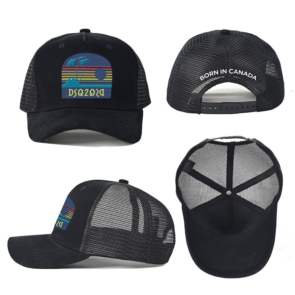 ☀️Vintage Sunset Mesh Trucker Hat – Breathable Adjustable Snapback Cap