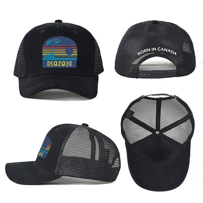 ☀️Vintage Sunset Mesh Trucker Hat – Breathable Adjustable Snapback Cap