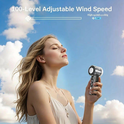 🔥 Limited Summer Deal!❄️Bladeless Portable Refrigeration Fan, 100+ Speed Adjustable Personal Mini Cooling Fan with Digital Display