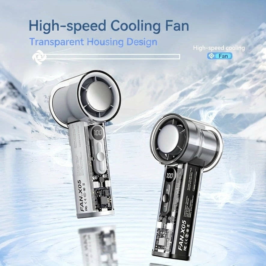 🔥 Limited Summer Deal!❄️Bladeless Portable Refrigeration Fan, 100+ Speed Adjustable Personal Mini Cooling Fan with Digital Display
