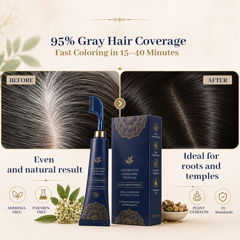 🔥 Limited-Time 49% Off –Herbal Hair Dye Comb for Home Use