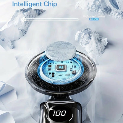 🔥 Limited Summer Deal!❄️Bladeless Portable Refrigeration Fan, 100+ Speed Adjustable Personal Mini Cooling Fan with Digital Display