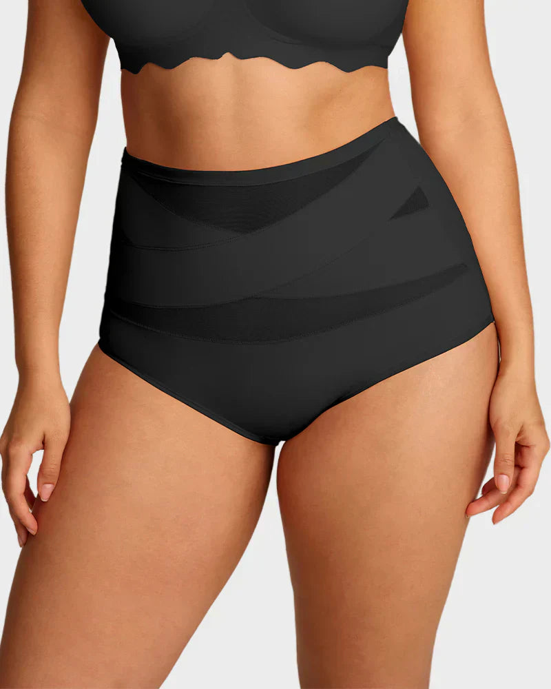 🌸Plus-Size High-Waist Cross Tummy Control Panties✨
