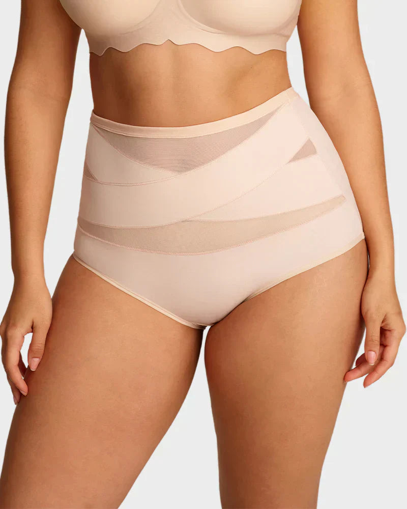 🌸Plus-Size High-Waist Cross Tummy Control Panties✨