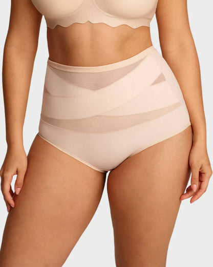 🌸Plus-Size High-Waist Cross Tummy Control Panties✨