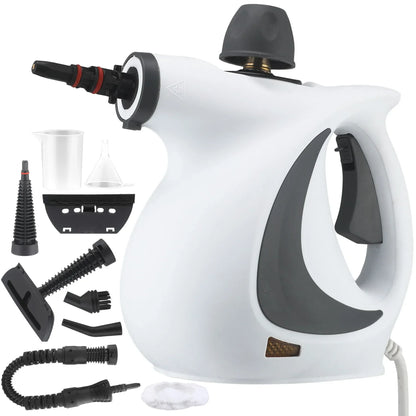 Handheld Pressurized Steam Cleaner with 12-Piece Accessory Kit