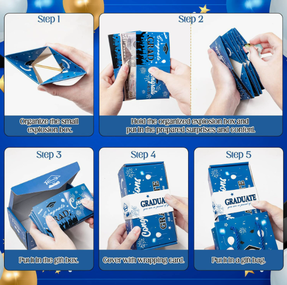 🎓🔥New Graduation Gift Sets Now Available🔥🎓Explosive Pop-Up Surprise Money Gift Box