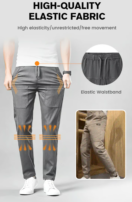 🔥Summer Ice Silk Pants with Six Pockets