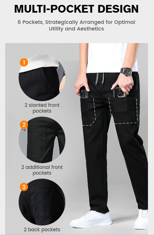 🔥Summer Ice Silk Pants with Six Pockets