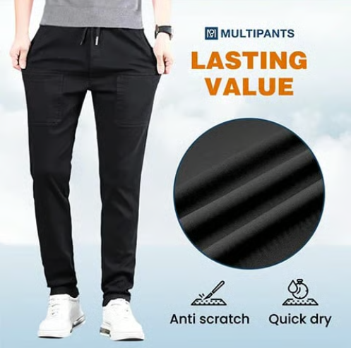 🔥Summer Ice Silk Pants with Six Pockets