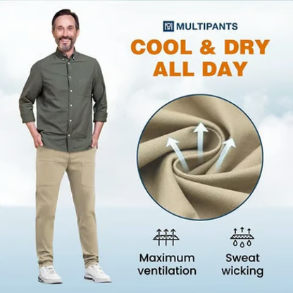 🔥Summer Ice Silk Pants with Six Pockets