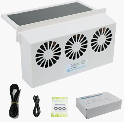 🚗 Solar Car Cooling Fan – Ventilation &amp; Fresher Air in the Car 🌿