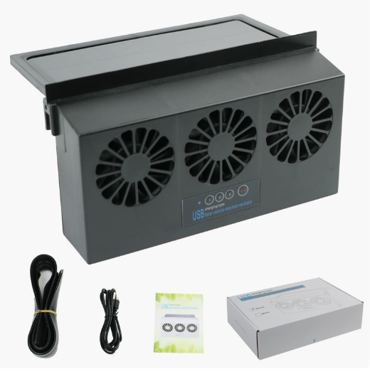 🚗 Solar Car Cooling Fan – Ventilation &amp; Fresher Air in the Car 🌿