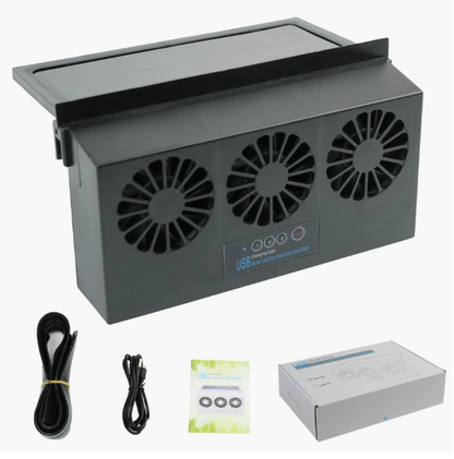 🚗 Solar Car Cooling Fan – Ventilation &amp; Fresher Air in the Car 🌿