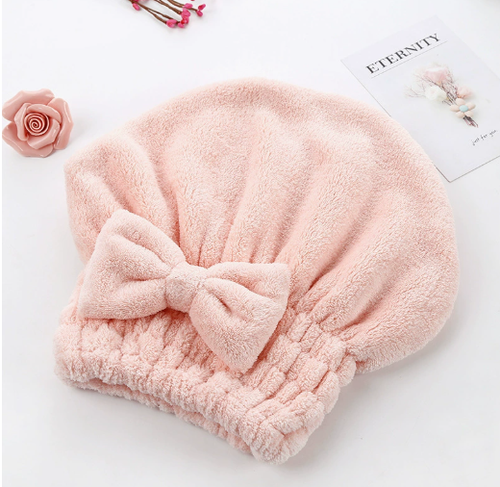 🎀Cute bow drying cap for women, absorbent quick-drying, thickened