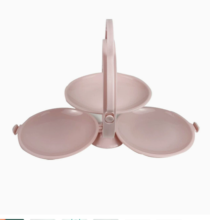 🍃Foldable Mirror Shape Dried Fruit Tray