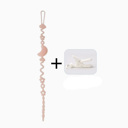 👶Silicone Baby Clip with Anti-Loss Protection – for Pacifiers & Toys