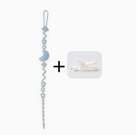 👶Silicone Baby Clip with Anti-Loss Protection – for Pacifiers & Toys