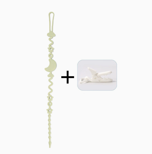 👶Silicone Baby Clip with Anti-Loss Protection – for Pacifiers & Toys