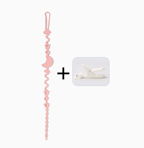 👶Silicone Baby Clip with Anti-Loss Protection – for Pacifiers & Toys