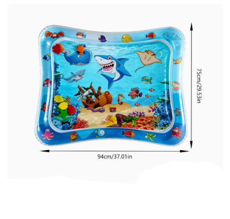 😻Water mat for pet– interactive toy with floating fish + cooling summer mat