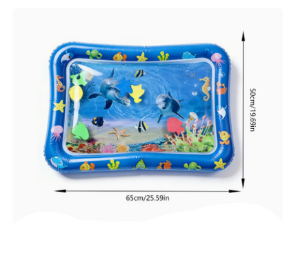 😻Water mat for pet– interactive toy with floating fish + cooling summer mat