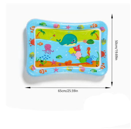 😻Water mat for pet– interactive toy with floating fish + cooling summer mat