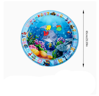 😻Water mat for pet– interactive toy with floating fish + cooling summer mat