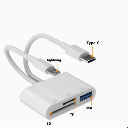 ⚡💾 3-in-1 USB-C memory card reader for phones, laptops, and Android devices