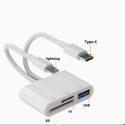 ⚡💾 3-in-1 USB-C memory card reader for phones, laptops, and Android devices