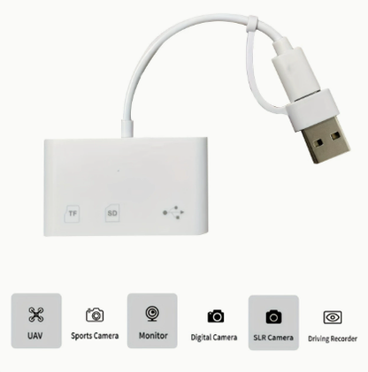 ⚡💾 3-in-1 USB-C memory card reader for phones, laptops, and Android devices